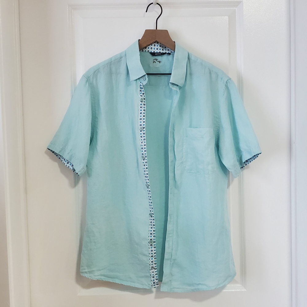 Bohio Short Sleeve Linen Button Down Shirt - Medium - Picture 2 of 5